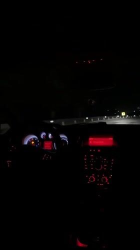 Dashcam records nighttime drive through Lovech, Bulgaria