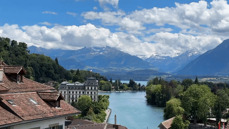 Tourist captures comprehensive visual tour of historic Thun, Switzerland