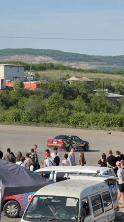 Car drifting demonstration draws crowds in Vladivostok