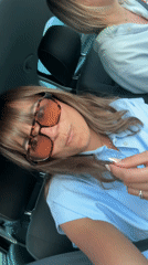 Two women spotted in car in Cannes with music playing