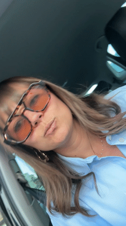 Two women spotted in car in Cannes with music playing