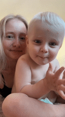 Woman documents morning moments with toddler in rural Russia