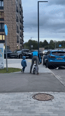 Quiet afternoon around a Vidnoye residential complex