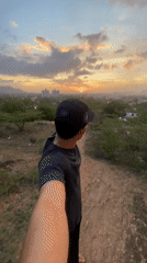 Sunset views over Juan Griego and Altagracia from the hills above