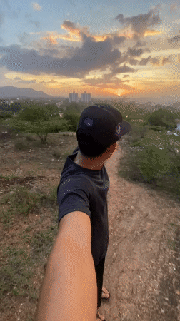 Sunset views over Juan Griego and Altagracia from the hills above