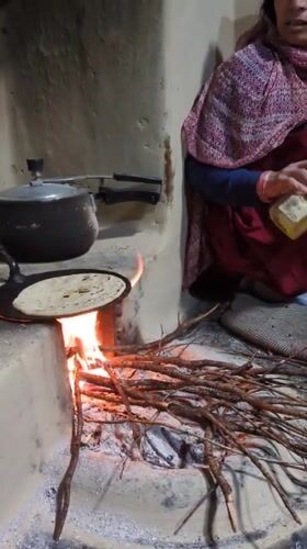 Morning village life documented in Haini, India mountain community