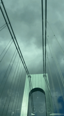 Vehicle passenger films bridge tower in New York area