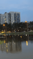 Severe street flooding swamps Barnaul residential district at dusk