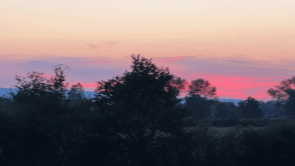 Quiet evening poolside retreat captured in rural French countryside