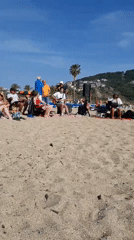 Beach band entertains relaxing crowds in Alanya, Turkey
