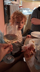 Family dinner in Захарьино with a toddler at the table