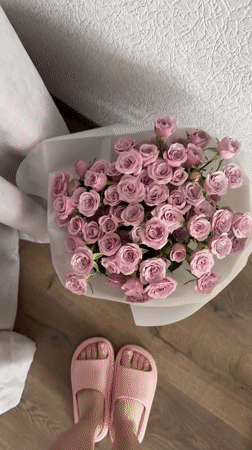 Lazy morning at home in Kyiv — cat, roses, and Lego art