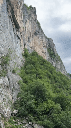 Mountain landscape filmed near Vratsa, Bulgaria
