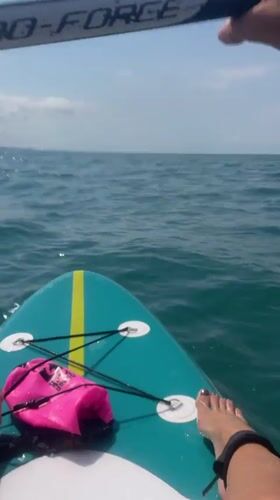 Paddleboarding on the Black Sea off Sochi's sunny coast