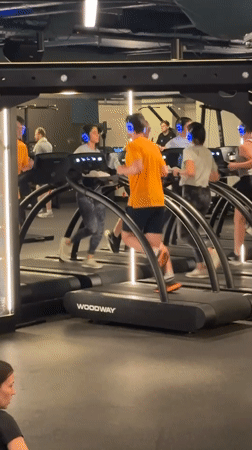 London gym hosts curved treadmill running class Monday afternoon