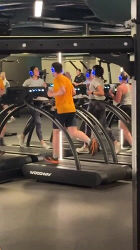 London gym hosts curved treadmill running class Monday afternoon