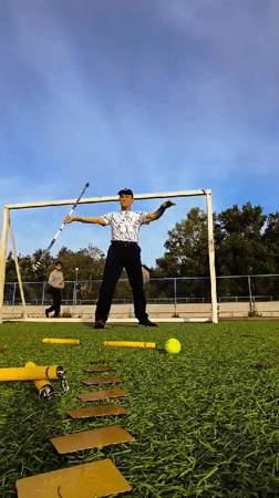 Staff trick practice on a Karaganda soccer field