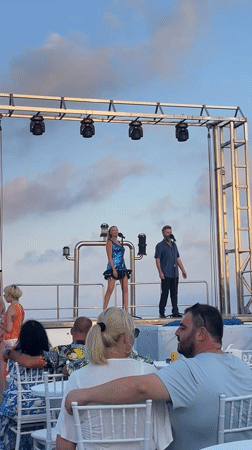 Live outdoor performance at sunset in Yeroskipou, Cyprus