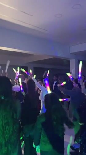 Wedding reception celebration with dancing bride in Groningen