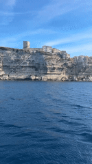 Morning coastal view captured of clifftop Bonifacio, France