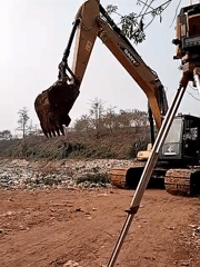 Heavy excavation and drilling underway at South Tangerang construction site