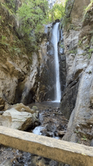 Mossy waterfall and rugged gorge in Samuilovo, Bulgaria