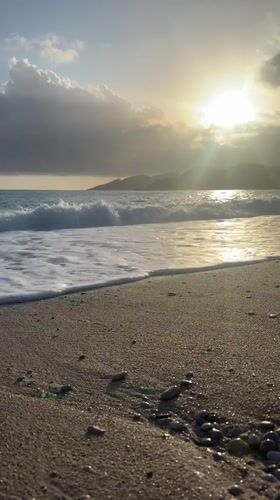 Sunset beach scenes recorded in Fethiye, Turkey