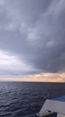 Stormy seas captured on video from boat in Indonesian waters