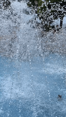 Morning scenes documented around active fountain in Alanya, Turkey