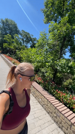 Morning walk and swim along Sochi's Black Sea shore