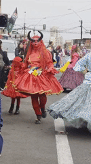 Red devil costume steals the show at Iquique street parade
