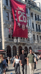 Daily life unfolds across Istanbul's Beyoğlu district Saturday afternoon