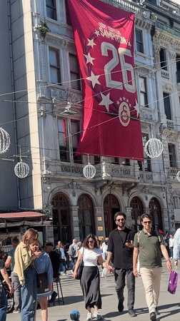 Daily life unfolds across Istanbul's Beyoğlu district Saturday afternoon