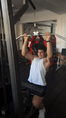 Man exercises at gym in Zlatograd, Bulgaria
