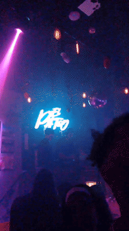 Late night scene at El Patio nightclub in Porlamar