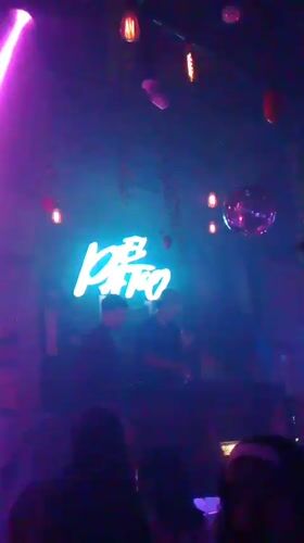 Late night scene at El Patio nightclub in Porlamar