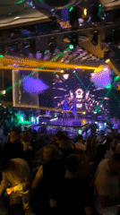Nightclub performance with stage dancers in Kazanlak, Bulgaria