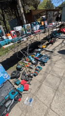 Morning street life and commerce documented in Karnobat, Bulgaria
