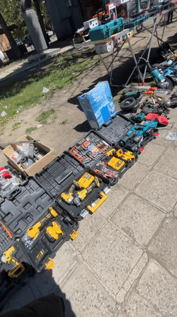 Morning street life and commerce documented in Karnobat, Bulgaria