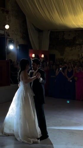 Newlywed couple dances at wedding reception in Orizaba, Mexico