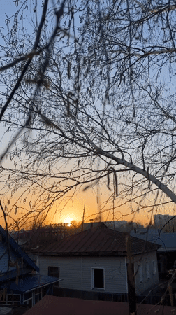 Spring awakening documented in Biysk Russia residential areas