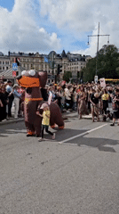 Dachshund parade takes over central Stockholm streets