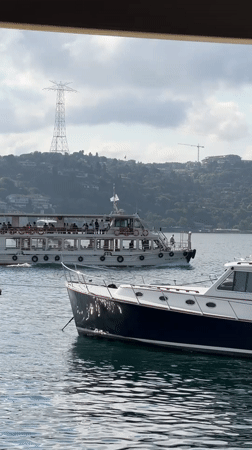 Lazy morning at a Bosphorus waterfront restaurant in Beşiktaş