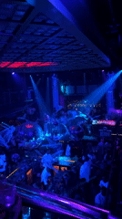 Sofia nightclub busy with patrons, Levski Sofia fans spotted
