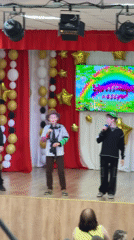 Children's talent show performance documented in Izhevsk, Russia