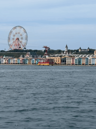 Cable cars operate at coastal attraction in Vietnam