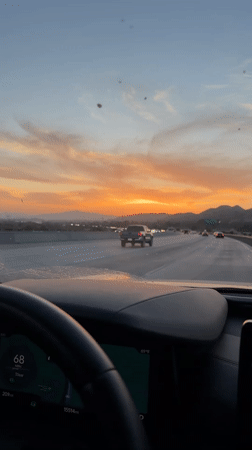 Driver records sunset highway journey in Los Angeles