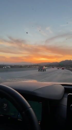 Driver records sunset highway journey in Los Angeles