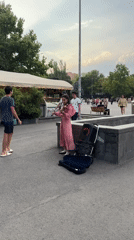 Yerevan's Cascade district on a late afternoon in July