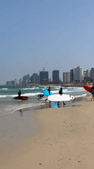 Morning beach and park activities observed in Tel Aviv